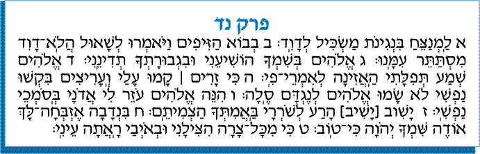 tehilim 054