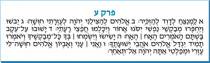 tehilim 070