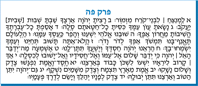 tehilim 085