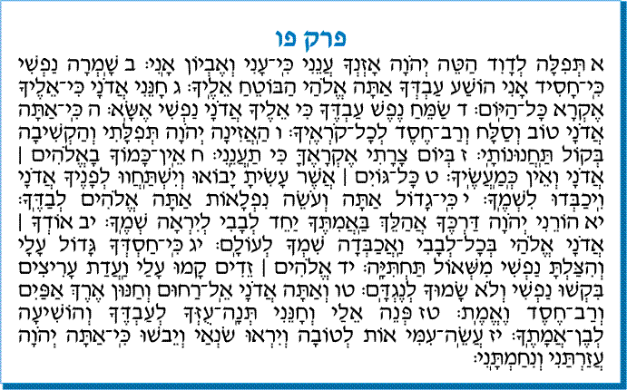 tehilim 086