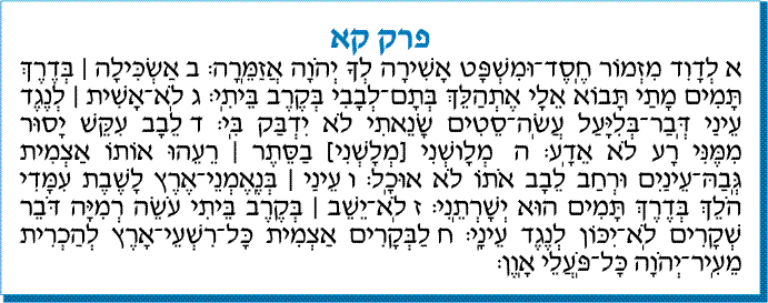tehilim 101