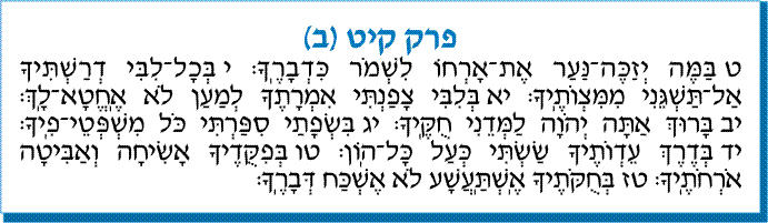 tehilim 119 Lettre beth