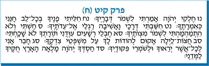 tehilim 119 Lettre Hét