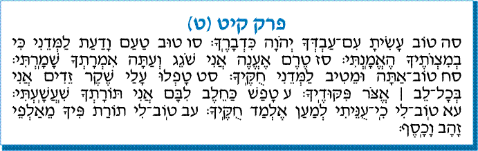 tehilim 119 Lettre Teith