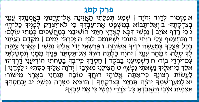 tehilim 143
