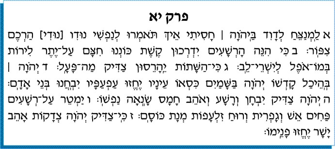 tehilim 011